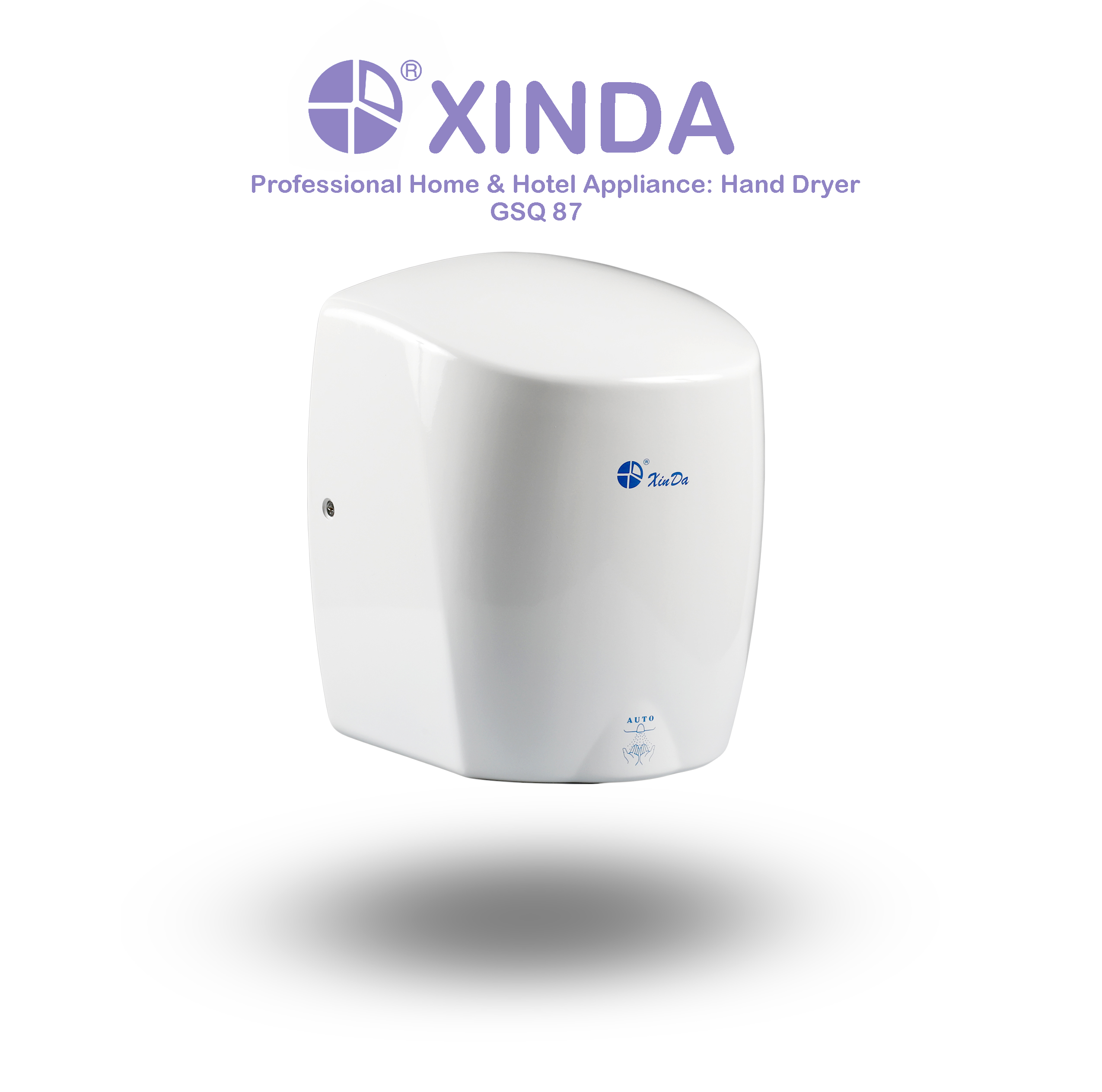 Der XinDa GSQ87 White Hand Dryer 304 Edelstahl Power Sensor Luftgeschwindigkeit Händetrockner