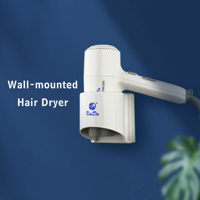 XINDA ABS-Kunststoff-Haartrockner für Hotelbadezimmer Wandmontierter professioneller Haartrockner RCY-100