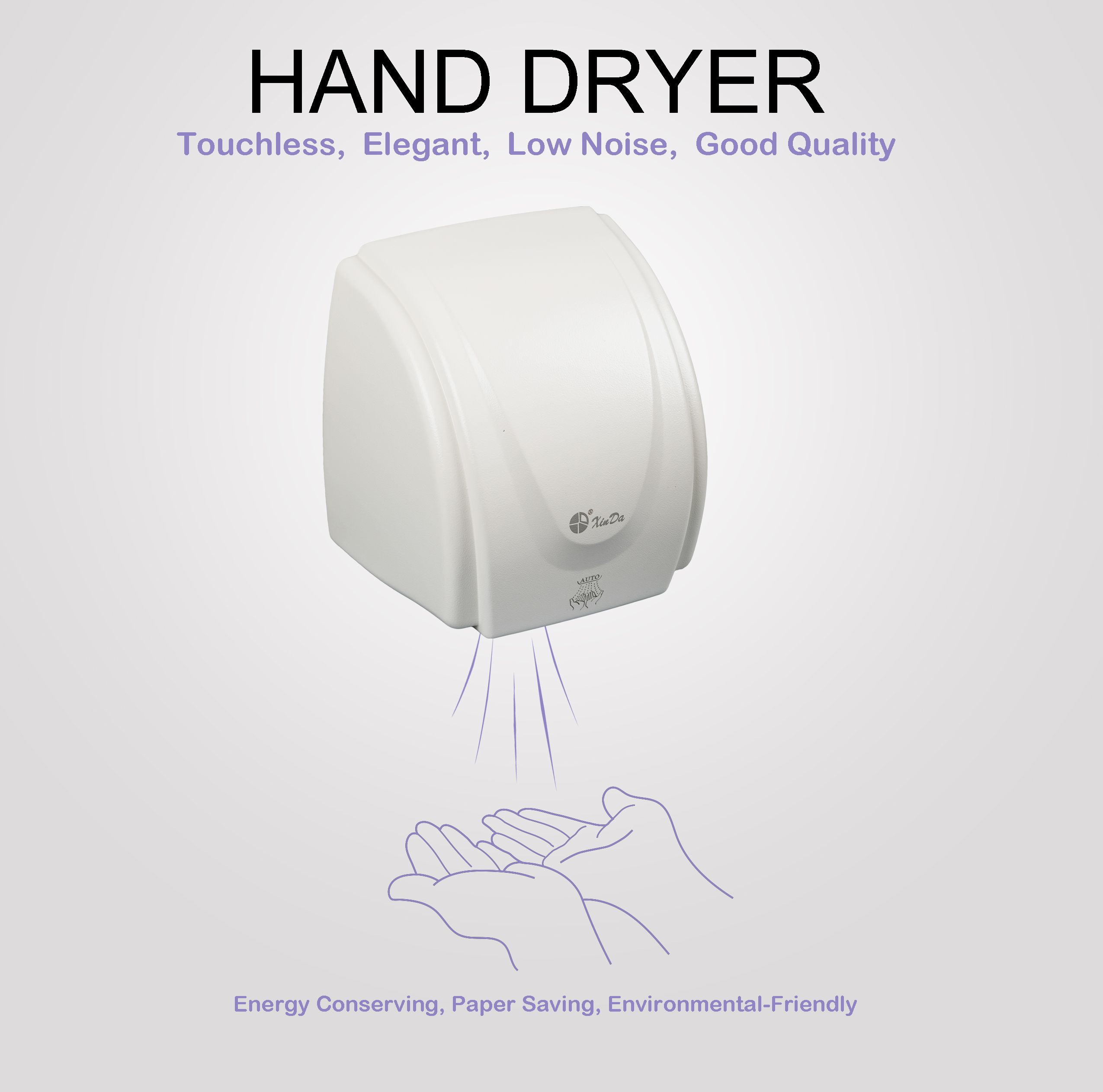 Automatischer elektrischer Jet-Händetrockner für das Badezimmer für die Toilette