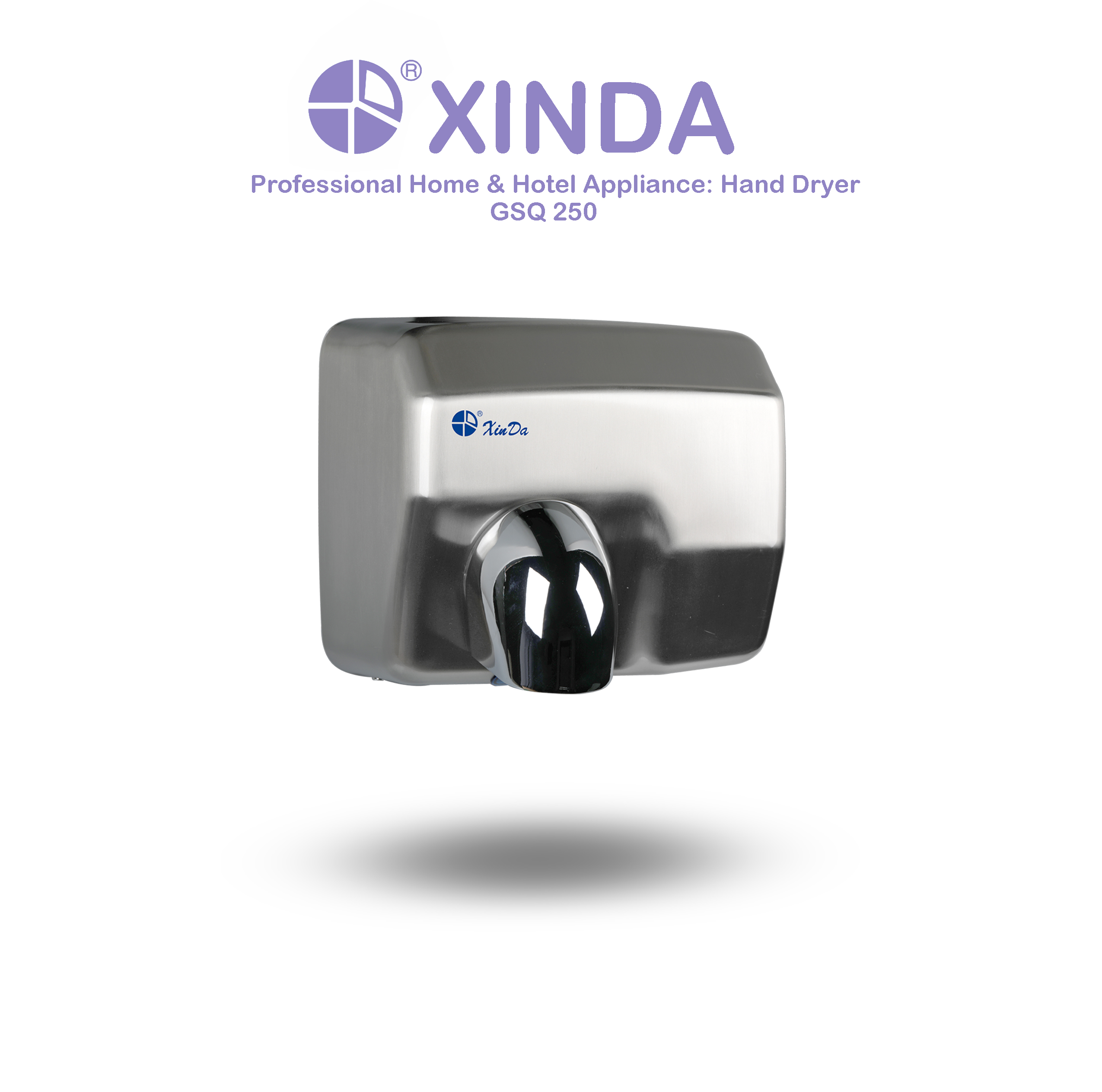 Der XinDa GSQ250 Silver Factory direkte Qualitätssicherung schnell trocknender Händetrockner Edelstahl elektrischer Händetrockner Händetrockner